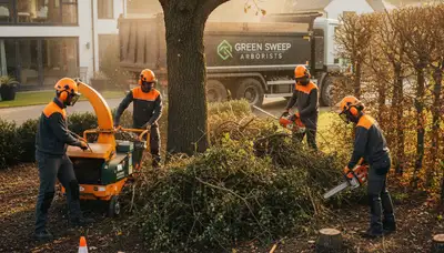 Professional shrub removal service in Austin, TX clearing overgrown yard bushes and landscape debris